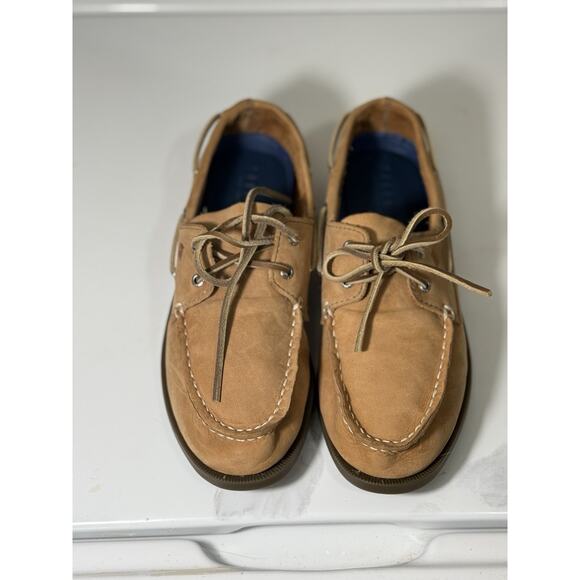 Sperry Top-Sider Authentic Original Boat Shoes Tan Leather Men’s 5M Non-Marking - Picture 2 of 11
